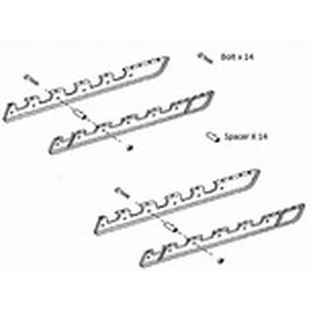 Aftermarket PV6614 Rockguard Set  6 Roller track frame Fits John Deere 650G, 650H sn 92591 PV6614-PVE